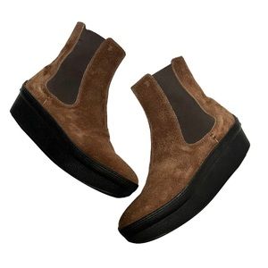 Tod’s - Brown Suede Platform Chelsea Boot Women’s Size 38 / 8